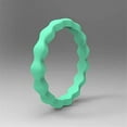 thumbnail image 2 of 10 Pack 3MM Wave Pattern Silicone Wedding Rings for Womens Thin Stackable Rubber Wedding Bands Size 5-10, 2 of 6