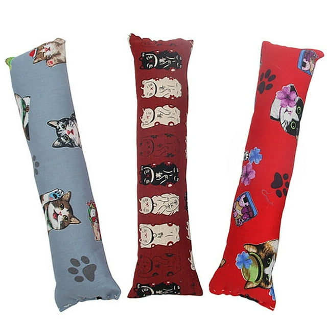 Jouet à l'Herbe à Chat Assorti : 3 Pcs Design Oreiller Jouet à Mâcher Mignon pour Chaton