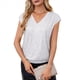 thumbnail image 2 of Tops de Corta con Lentejuelas y Cuello en V para Mujer, Camiseta Sin Mangas Elástica Brillante, Color M, 2 of 9