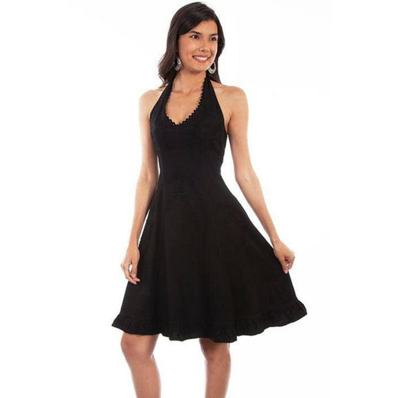 Scully Women's Peruvian Cotton Halter Top Mini Dress - PSL-053 BLK   US