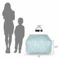 thumbnail image 3 of Abstract Rectangle Pouf, Ocean Inspired Hand Drawn Wave Pattern Lines and Swirls Soft Toned Palette, Under Desk Foot Stool for Living Room Office Ottoman with Cover, 25", Pale Blue White, by Ambesonne, 3 of 4