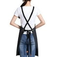 thumbnail image 3 of Chef Aprons for Men Women with Large Pockets, Black Waterproof Kitchen Aprons for Cooking Gardening Barber Grill BBQ Woodworking Artist Apron Cotton Canvas Cross Back Heavy Duty Adjustable Work Apron, 3 of 10