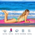 thumbnail image 5 of Outdoor Camping Picnic Beach Mat, Waterproof Foldable Checkered Blanket with Pockets, Hot Pink, 200x210cm, 5 of 6