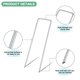 thumbnail image 2 of Uxcell 100 Pcs Estacas de Jardín de 6" 12 Gauge Plata, 2 of 6