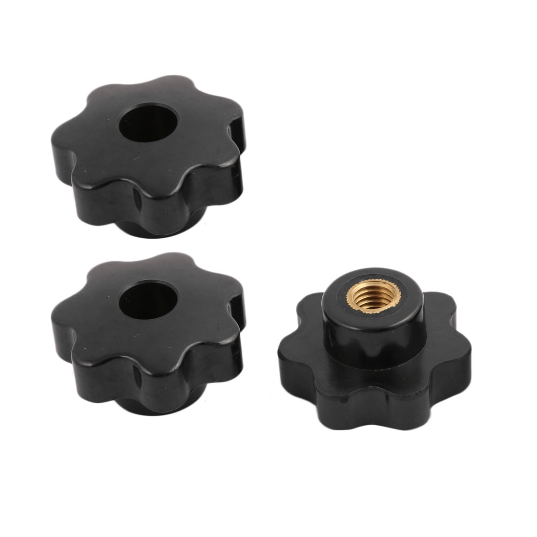 M12x50mm Plastic Star Head Threaded Hole Machinery Clamping Knobs 3pcs