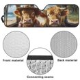 thumbnail image 6 of Uorisanigo Car Sun Shade Windshield Sunshade for Wrangler JK JKU TJ 1997-2018 Heat Shield Folding Sunshade Sun Visor Mat Protection for Car Interior(Hawaiian Highland Cow Print), 6 of 7