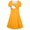thumbnail image 2 of ShomPort Women's Maternity Dress Short Sleeve Loose Patchwork Nursing Dresses Casual Breastfeeding Clothing, 2 of 4