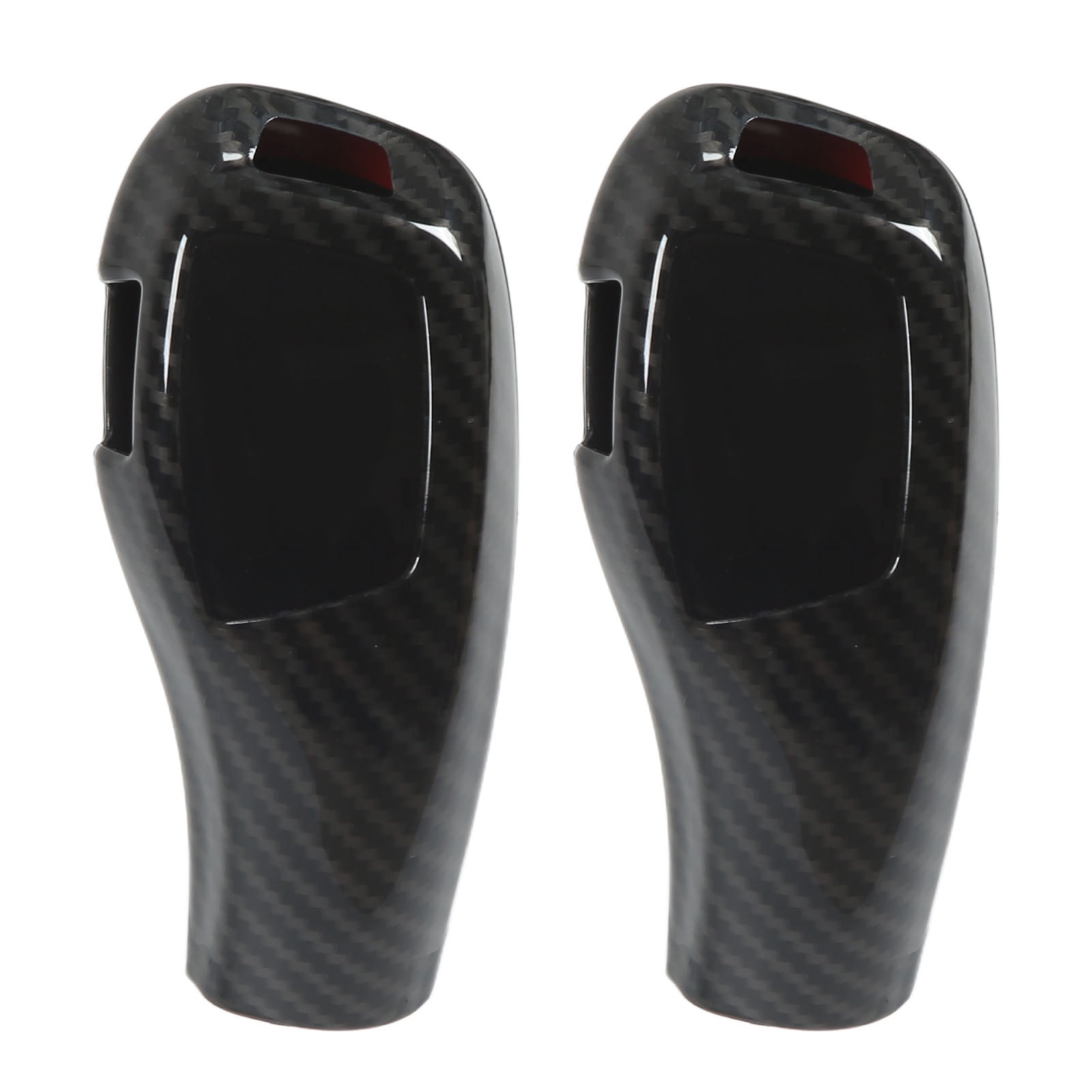 Elowen Gear Knob Cover Trim Car Shifter Protector, Gear Shift Knob Cap Carbon Fiber Style for LHD