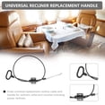 thumbnail image 2 of 2pcs Carbon Steel Recliner Cable Pull Handle D Ring Replacement for Universal Sofa and Couch, 2 of 8