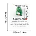 thumbnail image 3 of Green Dinosaur Resin Pocket Card for Holidays - Durable Gift Card with Handwritten Note Space, Perfect for Special Occasions and Keepsake Gifting, 3 of 6