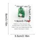 thumbnail image 3 of Tarjeta de bolsillo inglesa de resina de dinosaurio verde regalo • 1 tarjeta de cartera de plástico verde con tarjeta de felicitación • 3,54x2,36 en recuerdo sentimental para fiestas y cumpleaños, 3 of 6