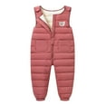 thumbnail image 2 of Uccdo 12M-5T Toddler Boys Girls Winter Down Snow Pants Overalls Snowsuit Kids Warm Snow Bibs Zipper Jumpsuits, 2 of 8