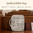 thumbnail image 6 of ZUXONGSY Vintage Print Bible Cover Case for Women Portable Bible Carrier Large Handbag with Pen Slots Scripture Bag for Study, 6 of 7