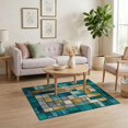 thumbnail image 3 of ODIKA Geometric Mid Abstract Century Stained Mosaic Motif Hallway School for Dorm Room, Small Living Apartment, Stain Resistant Low Profile, 3 of 7