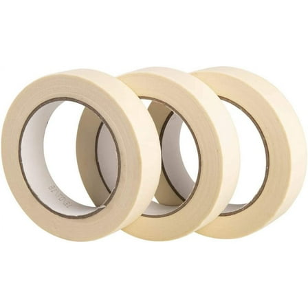Masking Tape, 1 inch x 55 Yards (164 ft), Multi-Surface Adhesive Painting Tape, 3 Rolls
