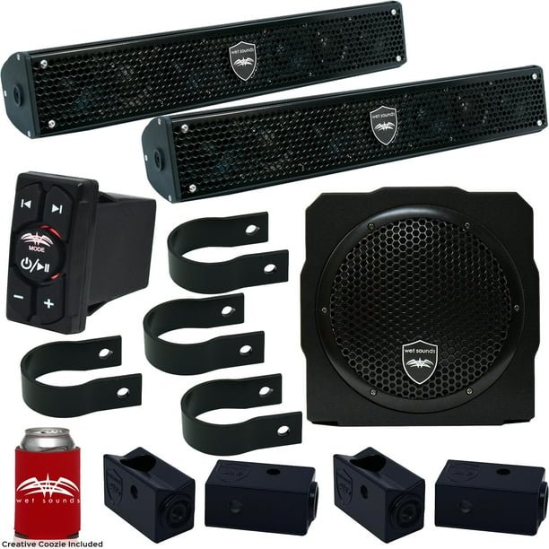 Wet Sounds Two Stealth 6 Surge Soundbars, 1.75" Pipe Mounting