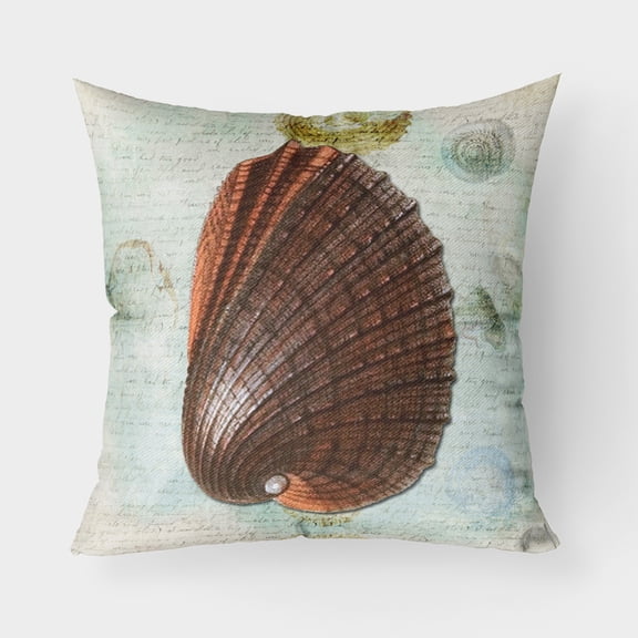 Carolines Treasures SB3032PW1818 Beach Prickly Cockle Shell Fabric Decorative Pillow 18H x18W multicolor