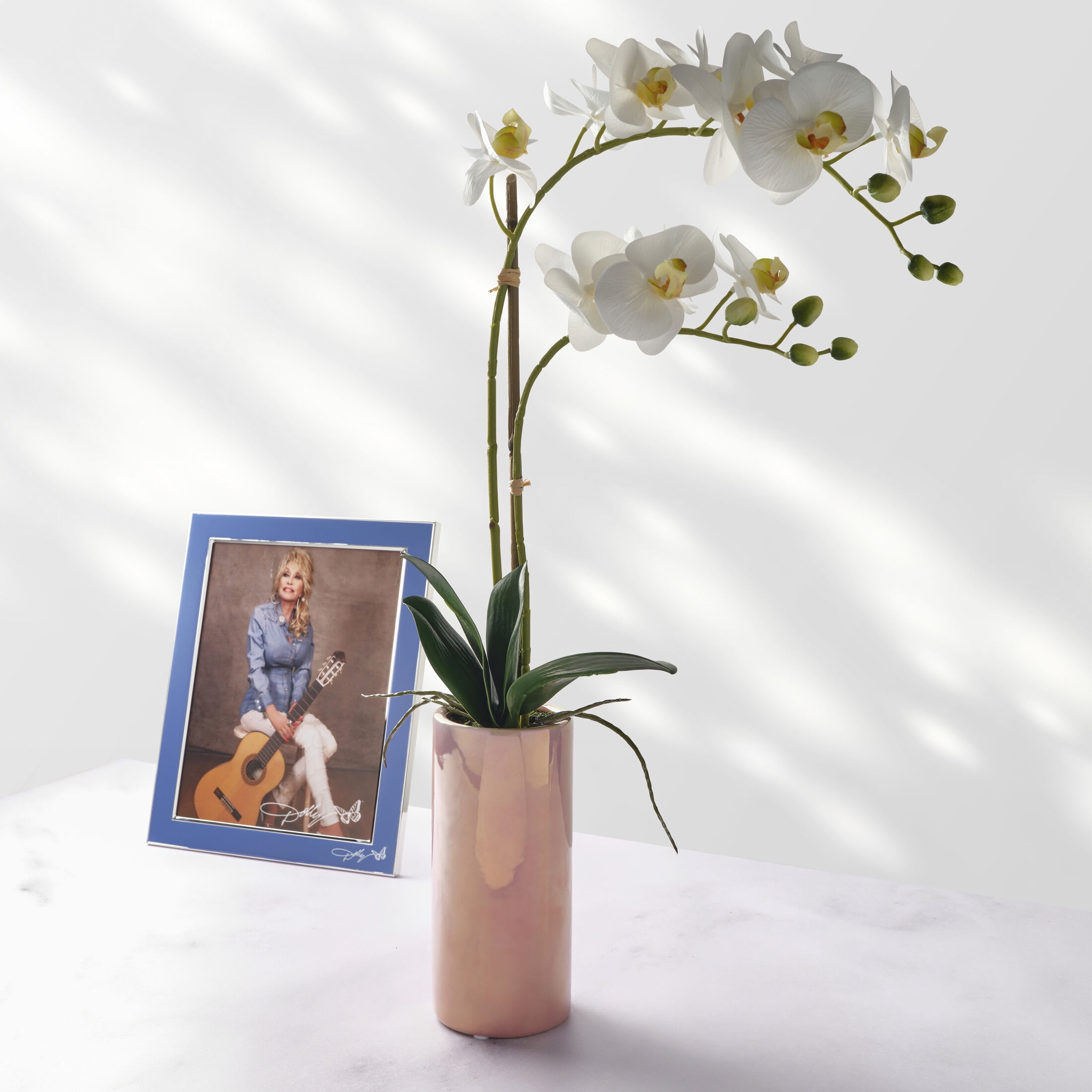 Dolly Parton 24 in Real Touch Artfcial White Orchid