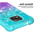 thumbnail image 4 of Case for Motorola Moto G Power 2021,Creativity Clear Gradient Quicksand Glitter Flowing Liquid Floating TPU Case Bling Diamond Sparkle Cover for Moto G Power 2021 JB Bluish Violet, 4 of 14