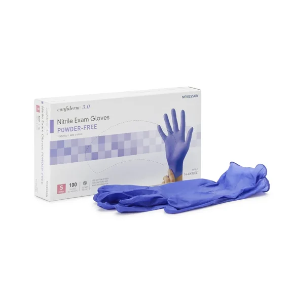 Mckesson Confiderm 3.0 Nitrile Exam Glove Standard Cuff Length Small 100 Per Box