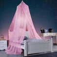 thumbnail image 1 of 1 Set Glow-in-the-dark Polyester Stars Princess Dome Bed Canopy, 1 of 5