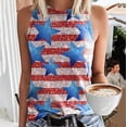CHUOU Womens Suitable Crewneck Sleeveless Print Tank Tops Summer Casual