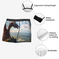 thumbnail image 3 of Pofeuu Clear Sky Mountain Red Dragon Print Men’s Boxer Briefs, Moisture-Wicking Underwear, Regular,Trunk-Small, 3 of 5