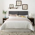 thumbnail image 3 of Modern Sleep Ranier Squares Upholstered Wood Headboard, Gray, Full, 3 of 9