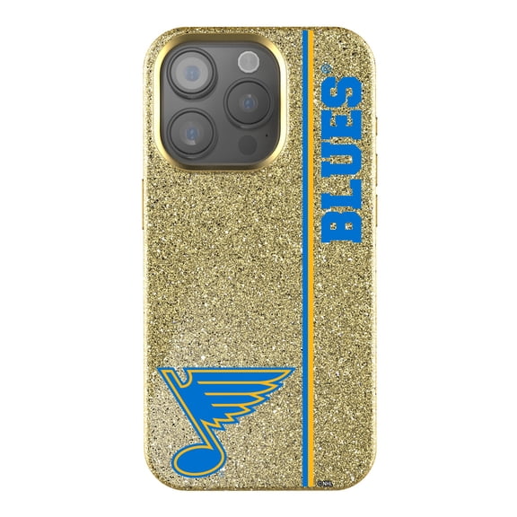 Keyscaper Gold St. Louis Blues Sidebar Bling iPhone Case