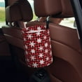 thumbnail image 5 of Kdxio Snowflake red plaid Car Trash Can Garbage Car Accessories Trash Can Car Waste Bin for for Driver and Passenger Any Vehicle, 5 of 7
