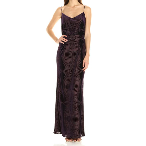 Adrianna Papell - Adrianna Papell NEW Purple Women's Size 4 Gown Velvet ...