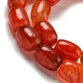 thumbnail image 4 of 2 Strand Natural Dragon Veins Agate Beads Strands Dyed & Heated Column Orange Red 13.5x10~10.5mm Hole: 1mm about 28pcs/strand, 4 of 5
