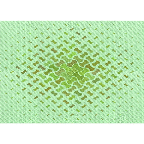 Ahgly Company Machine Washable Indoor Rectangle Transitional Mint Green Area Rugs, 2' x 5'