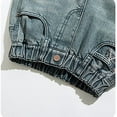 thumbnail image 4 of KAUOD Boys Baggy Straight Jeans Elastic Waist Washed Retro Denim Pants Kids Wide Leg Loose Streetwear Jeans Trousers, 4 of 5