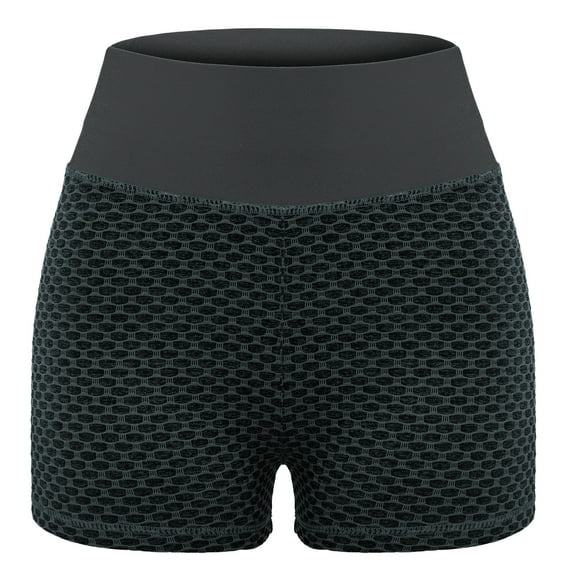 Yoga Shorts Women Basic Slip Bike Shorts Compression Workout Leggings Yoga Running Shorts, Black, M