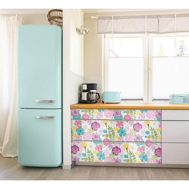 RoomMates Purple Perennial Floral Blooms Peel and Stick Wallpaper