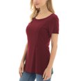thumbnail image 6 of Bearsland Women's Plus Size Short Sleeve Maternity Nursing Shirt Breastfeeding Top Blouse 3-Pack, 6 of 8