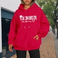 thumbnail image 3 of Senior Mom Hoodies for Women Class Of 2026 Hoodie Graduation Graphic Hooded Sweatshirt with Pockets Pullover Tops, 3 of 4