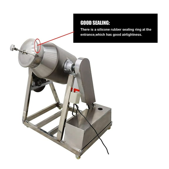 Dry Powder Drum Mixer Metal Metallurgy Powder Blender Stainless Steel 26.4 Gal