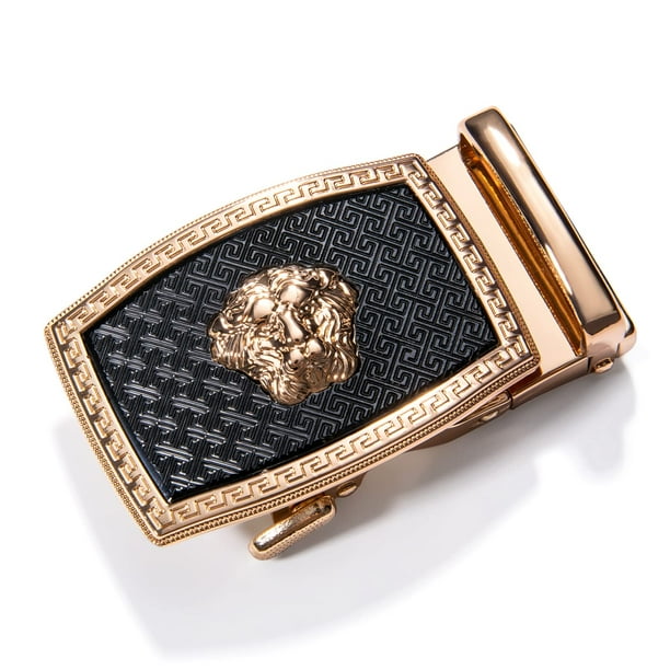 Cinturón para Hombre Barry.Wang de Cuero con Hebilla de Trinquete Casual y Elegante