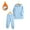 Blue, variant on Esaierr Kids Girls Boys Tracksuit Outfit for Baby Pullover Solid Color Long-Sleeved Hooded Tops + Casual Jogger Pants Two-Piece Set Sweatsuit Padded Fall Winter 1-7 Years
