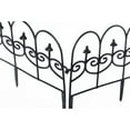 thumbnail image 5 of Vinyl Wrought Iron- Look Garden Ornamental Edging, Lawn Picket Fence Landscape Panel Border, Flower Bed Barrier, 5 of 10