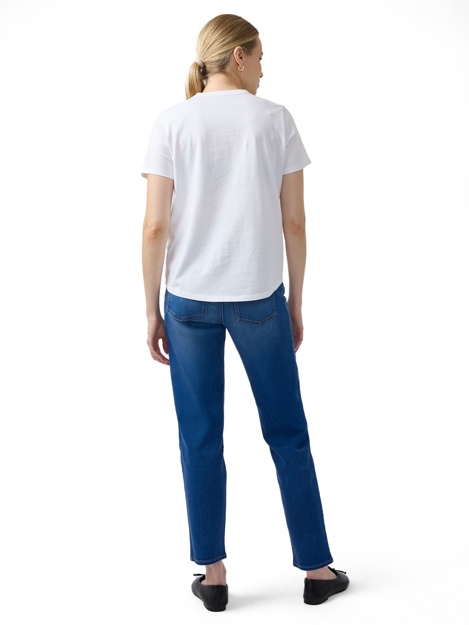 Ingrid & Isabel For Every Belly Women's Maternity Short Sleeve Relaxed Crew Tee, Sizes S-XXL