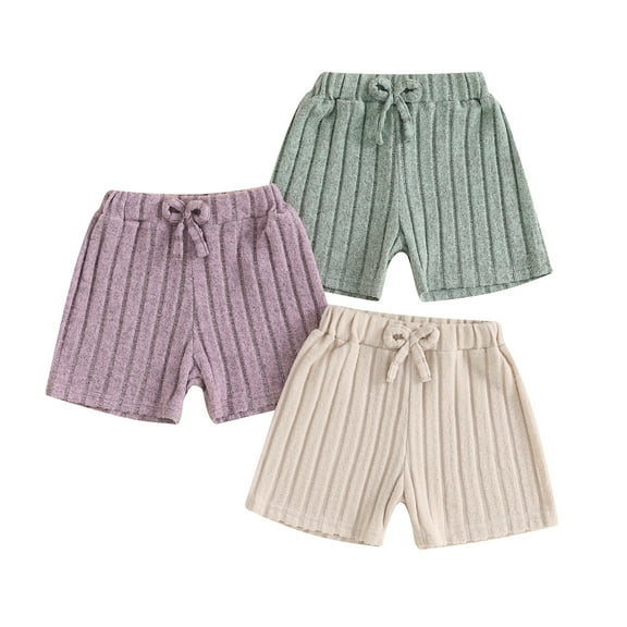 Aojekbee Toddler Boy Girl Plain Shorts Drawstring Waist Casual Shorts Summer Loose Fitting Lounge Shorts