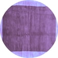thumbnail image 1 of Ahgly Company Indoor Round Abstract Blue Contemporary Area Rugs, 5' Round, 1 of 4