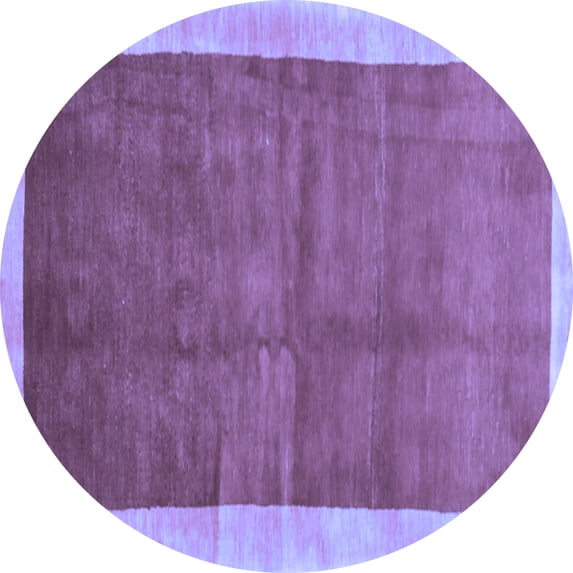 Ahgly Company Indoor Round Abstract Blue Contemporary Area Rugs, 5' Round