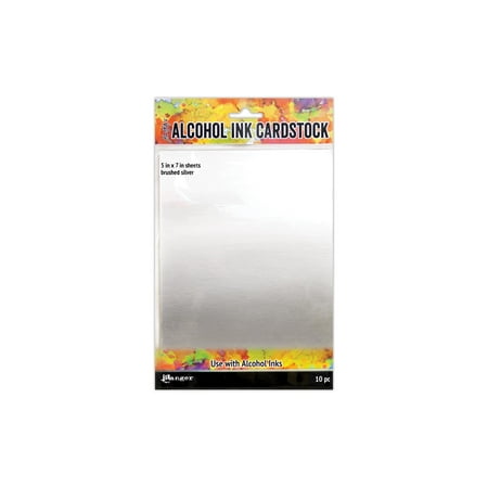 UPC: 0789541065494 | Ranger THoltz Alcohol Ink Crdstk Brush Silver 10pc