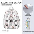 thumbnail image 5 of Bull Terriers and Hearts Backpack for School,Cute School Bag,Schoolbag with Adjustable Shoulder Straps & Padded Back,15"x11.42"x5.5", 5 of 6