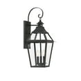 thumbnail image 4 of Jackson 3-Light Outdoor Wall Lantern in Matte Black with Gold Highlights, 4 of 5