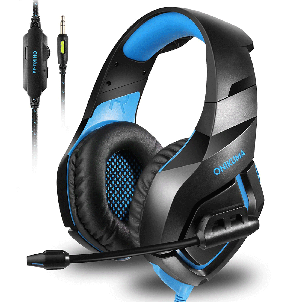 Gaming Headset for PS4 Xbox One, Gaming Headphones with Mic Stereo Surround Noise Reduction LED Lights Volume Control for Loptap, PC, Mac, Smartphones,ect.